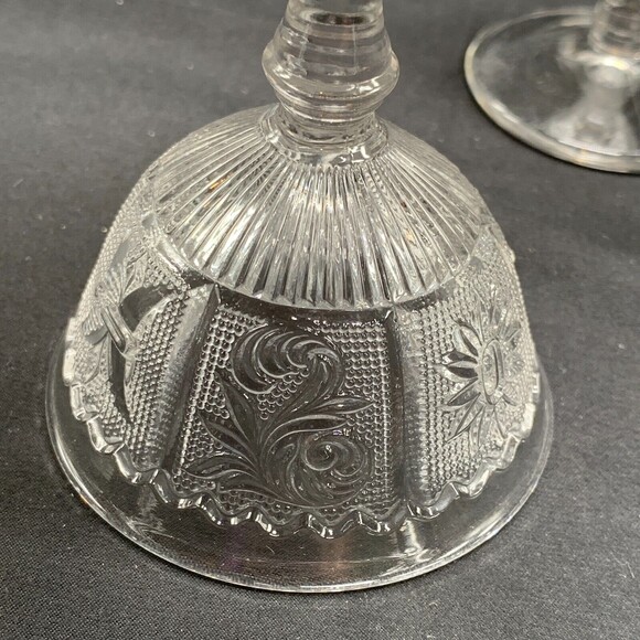 Vintage Duncan and Miller Cordials Clear Sandwich Glass Port Sherry Wine Stems - Picture 9 of 9